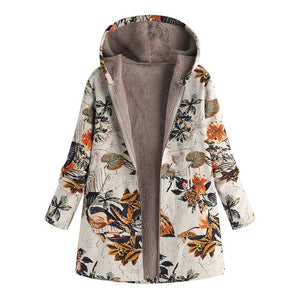 Women's Winter Plush Coat Warm Hooded Oversize Windbreaker