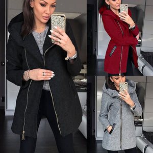 Women's Fashion Autumn Winter Hooded Coat