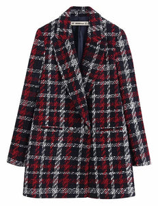 2019 Autumn-winter Female Long Sleeve V-neck Warm Loose Jacket