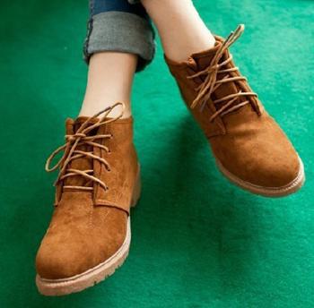 HEE GRAND Women's Vintage Casual Fashion Motorcycle Boots