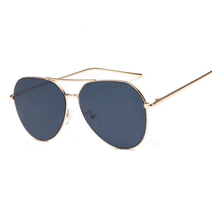 Women Rose Gold Oversized Mirror Aviation Sunglasses Men Brand Designer Vintage Retro Sun Glasses
