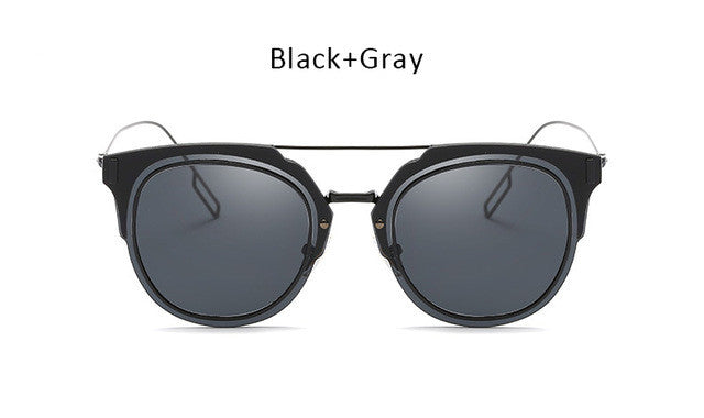 Famous Brand Designer Flat Lens Sunglasses Women Men Celebrity Superstar Plane Mirror Sun Glasses