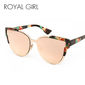 ROYAL GIRL Newest Fashion Cat Eye Sunglasses Women Classic Brand Designer Reflective Mirror Sun Glasses UV400 ss239