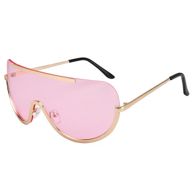 ROYAL GIRL Retro Inspired Women Sunglasses Oversize Shield Metal Half Frame Eyeglasses Frame ss622