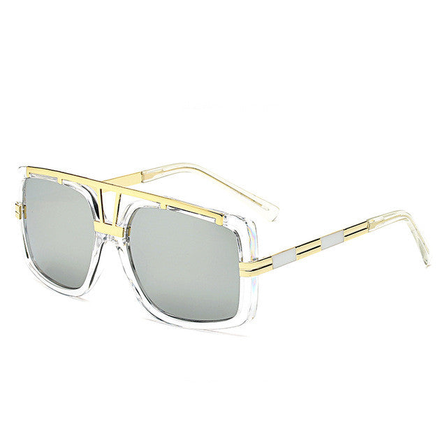 ROYAL GIRL Trendy Metal Square Sunglasses Men Luxury Brand Vintage Women Designer Sun Glasses Gold Black ss110