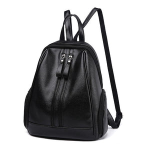 Herald Fasion PU Leather Backpacks for Adolescent Girls Zipper Backpack Female Backpack to School Notebooks Laptop College bag