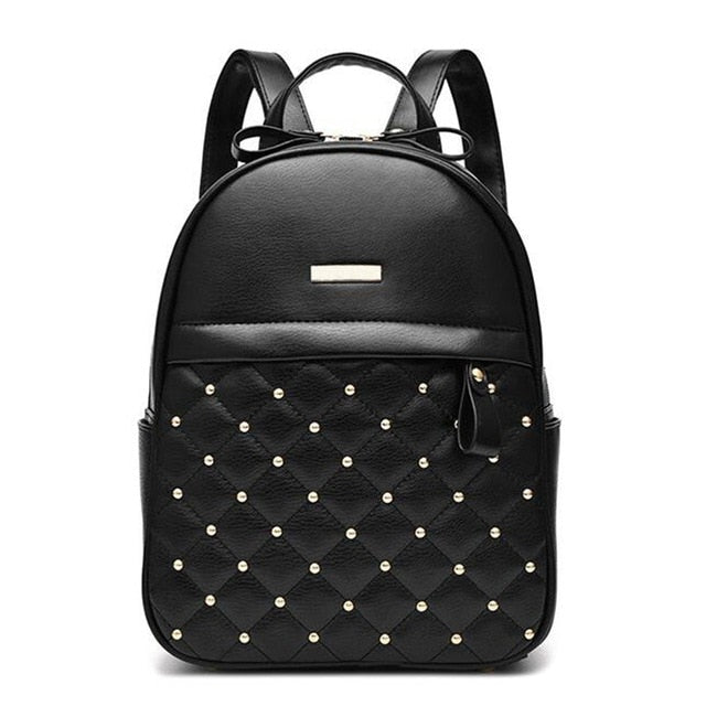 Women Backpack Hot Sale Fashion Causal bags High Quality bead female shoulder bag PU Leather Backpacks for Girls mochila LB271