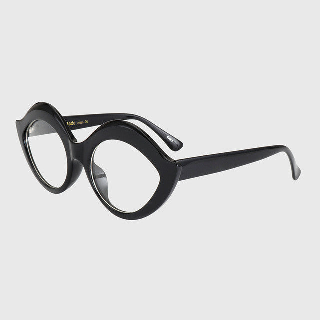 ROYAL GIRL Retro Vintage Oval Labiate Sunglasses Lip Sun glasses Alien Shades White Black Red Blue UV400 ss055