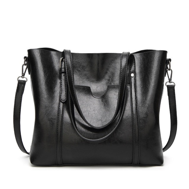 Herald Fashion Large Capacity Women Tote Bag High Quality PU Leather Female Handbags Top-Handle Bags Women Shoulder Bag bolsa