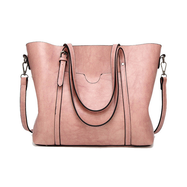 Herald Fashion Large Capacity Women Tote Bag High Quality PU Leather Female Handbags Top-Handle Bags Women Shoulder Bag bolsa