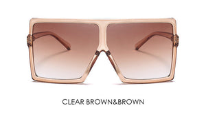 Oversized Square Sunglasses Women UV400 Vintage Brand Designer Large Size Mirror Sun Glasses For Female