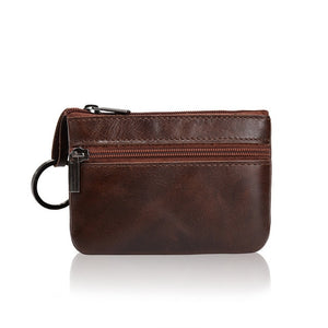 Herald Fashion Genuine Leather Small Mini Coin Purse Change Wallet Purse Women Key Wallet Coin Bag Holder Case Mini Pouch Zipper