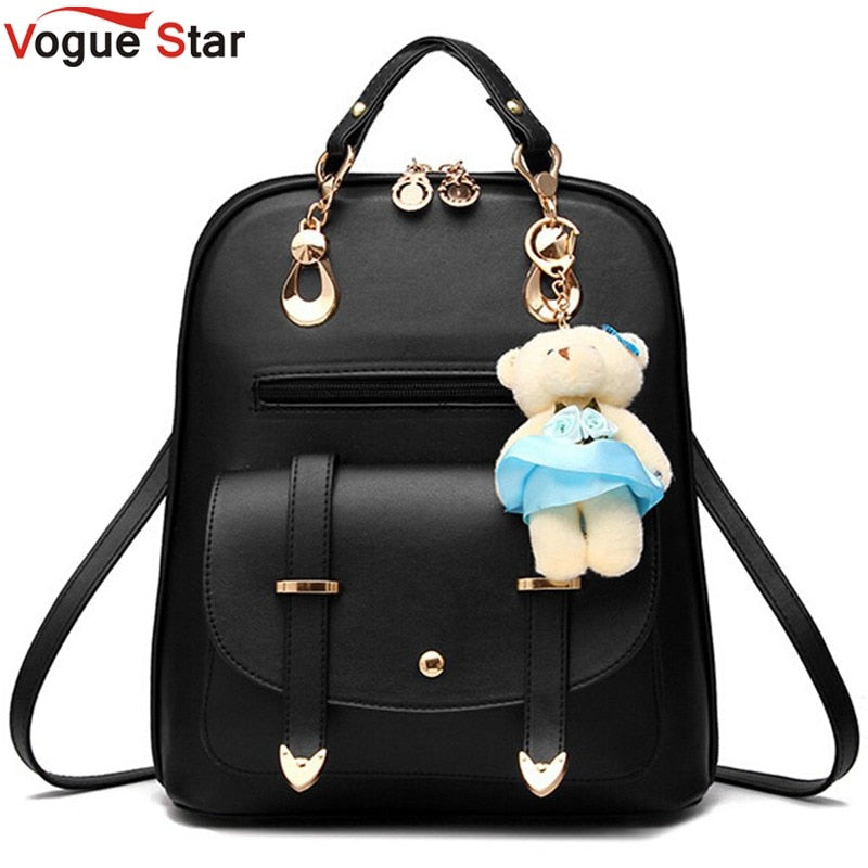 Vogue Star 2018 women backpack leather backpacks women travel bag school bags backpack women's travel bags Rucksack bolsas LS535