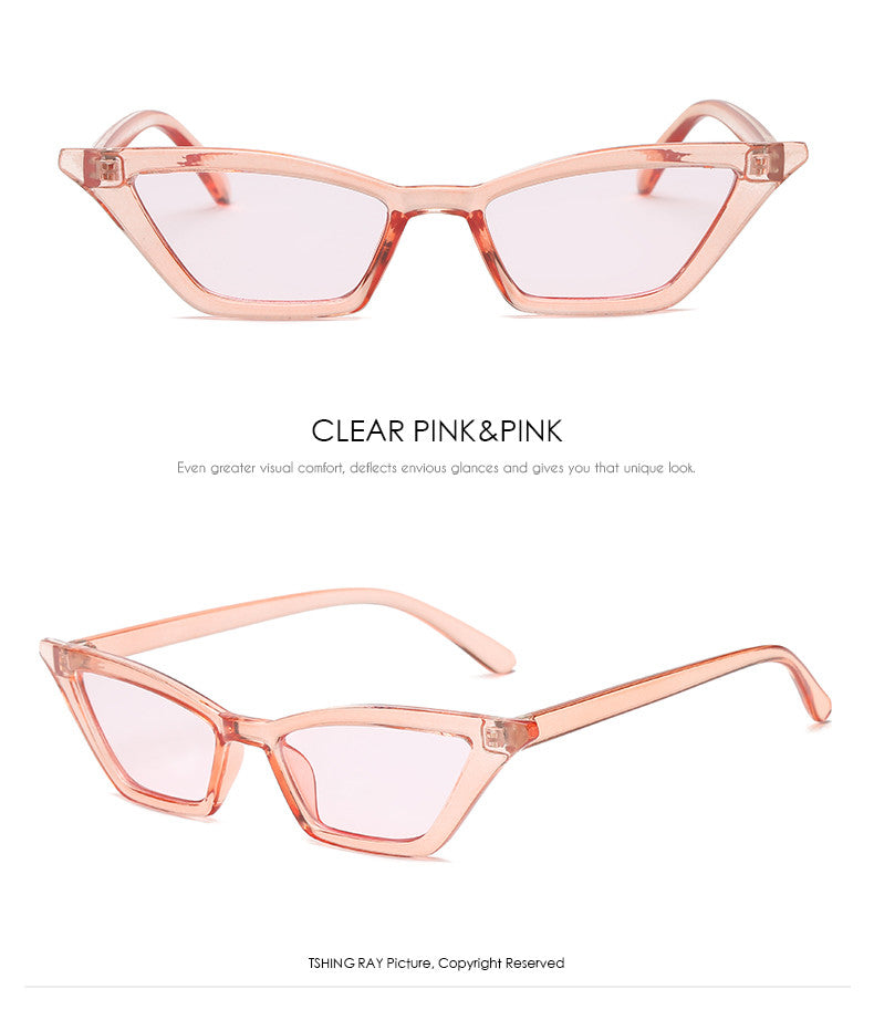Small Cat Eye Sunglasses Women 2018 New Fashion Brand Designer Mirror Cateye Sun Glasses For Female Shades