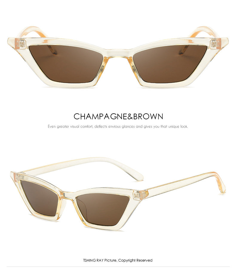 Small Cat Eye Sunglasses Women 2018 New Fashion Brand Designer Mirror Cateye Sun Glasses For Female Shades