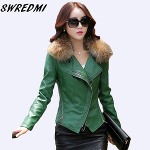 Leather Jacket Slim Motorcycle Outerwear