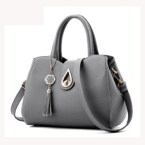New Fashion Women Handbag Tassel High Quality PU Leather Totes Bags Brief Women Shoulder Bag Ladies Bags LB752