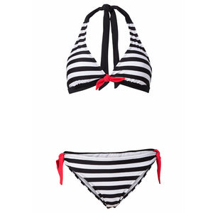 Women Bikini Set Striped Swimsuit Swimwear Beachwear Bathing Suit