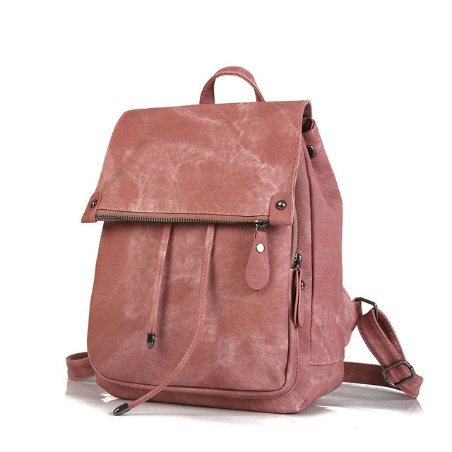 Herald Fashion PU Leather Backpack Women Backpacks For Teenage Girls School Bags Summer Brand Vintage Backpack Mochilas Escolar