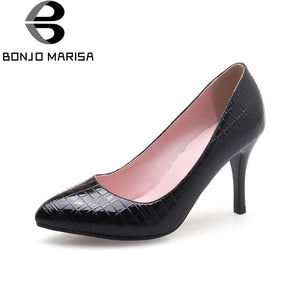 BONJOMARISA [Big Size] Quality High Heels Pointed Toe Shoes