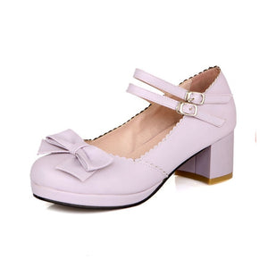BONJOMARISA [Big Size] Women's Sweet Bowtie Mary Jane Style Shoes