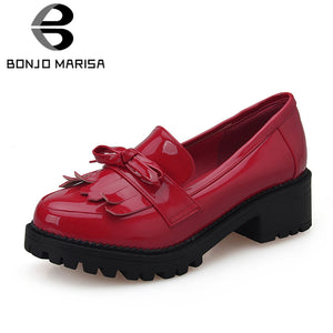 BONJOMARISA Best Quality Sweet Bow Square Heels - Fashion Girls Comfortable Shoes