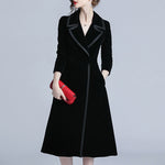 New Arrival Professional OL Long Black Trench Coat  (S-XL)