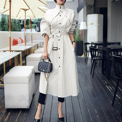 New Arrival High Quality Women's A-Line Trench Coat