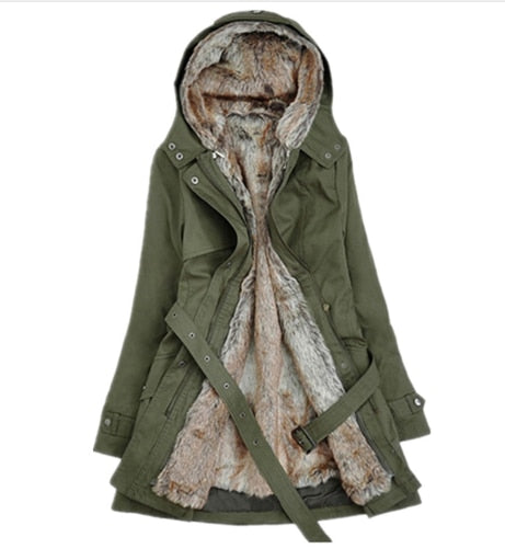 Casual Women Basis Winter  Fur Jacktet/Coat